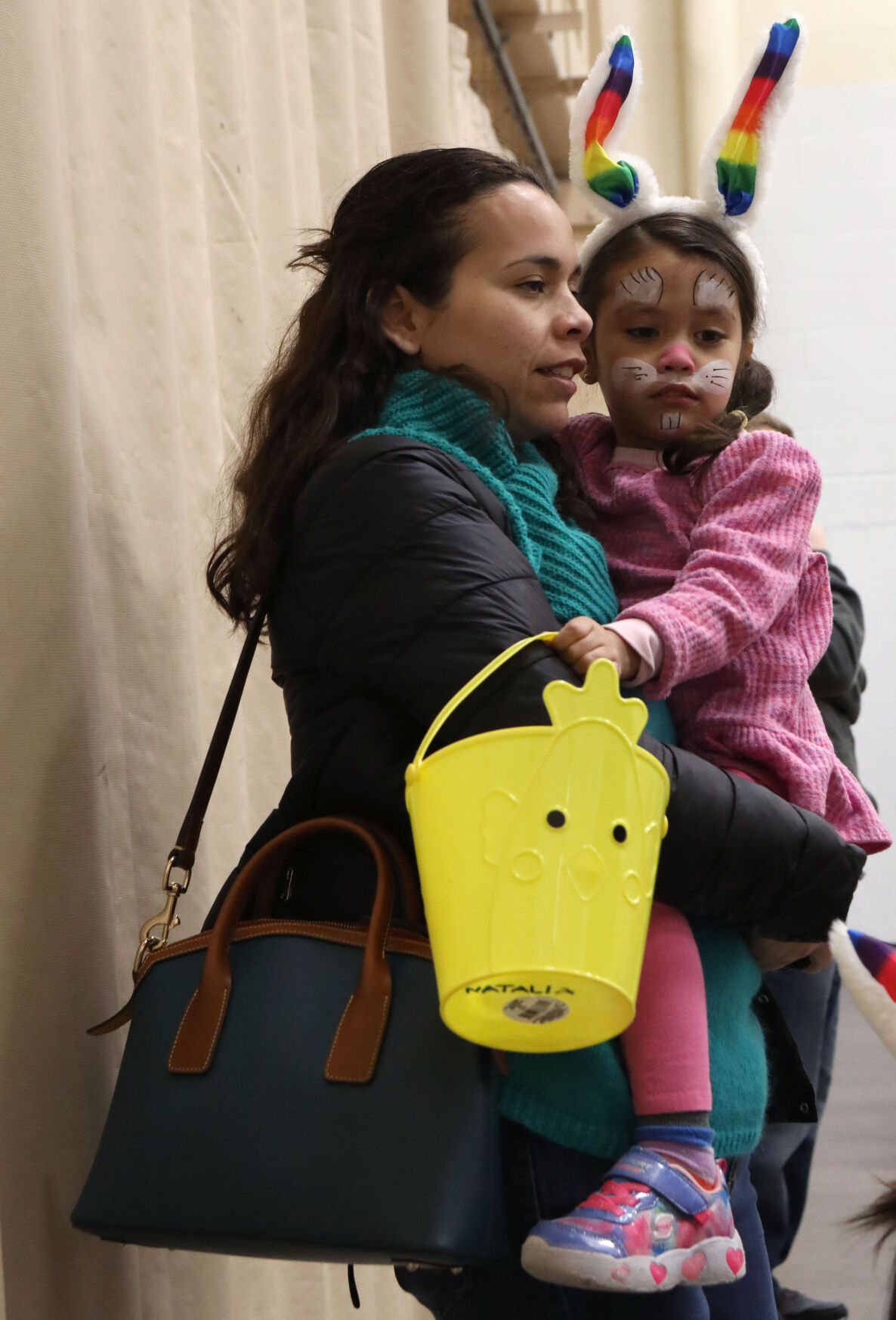 Alejandra holds Natalia